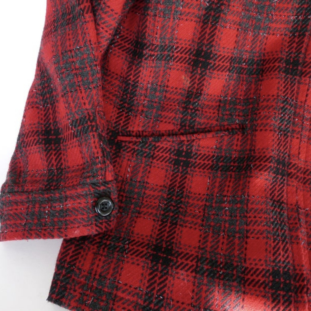 Requirements plaid jacket red 10P Lt weight - Picture 2 of 6